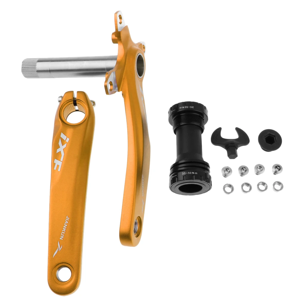 Mountain Bike Crank Arm Set with Bottom Bracket and Chainring Bolts