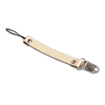 

Safe Dummy Soother Baby Feeding Nipple Short Pacifier Chain Strap Teether Holder Leather Toddler Anti-lost Clip