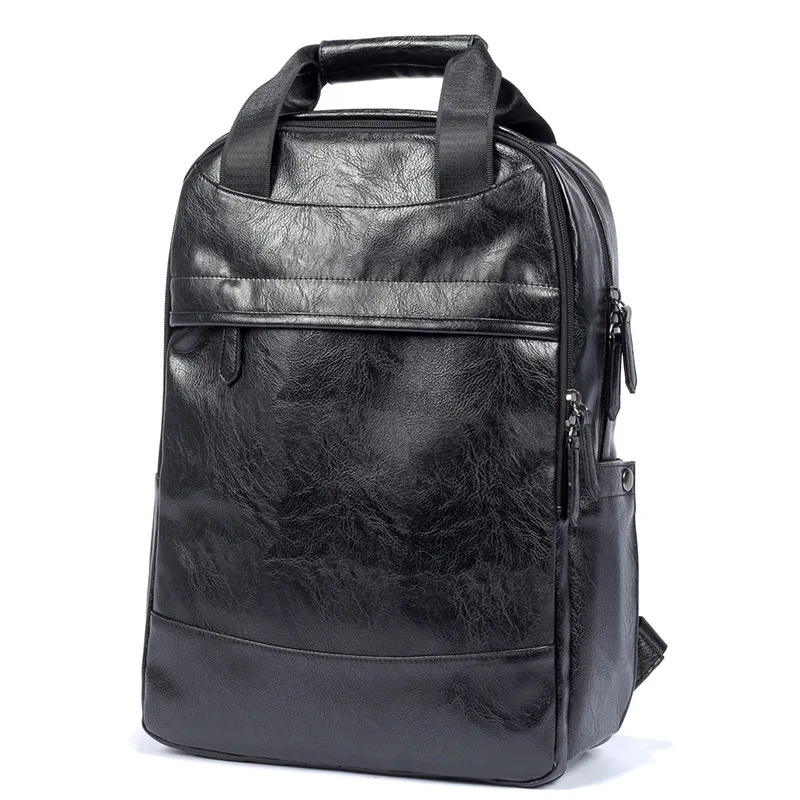 

Manufacturers Direct Selling Wholesale Retail a Generation of Fat Men Business Backpack Pu Waterproof 15.6-Inch Laptop Bag Backp