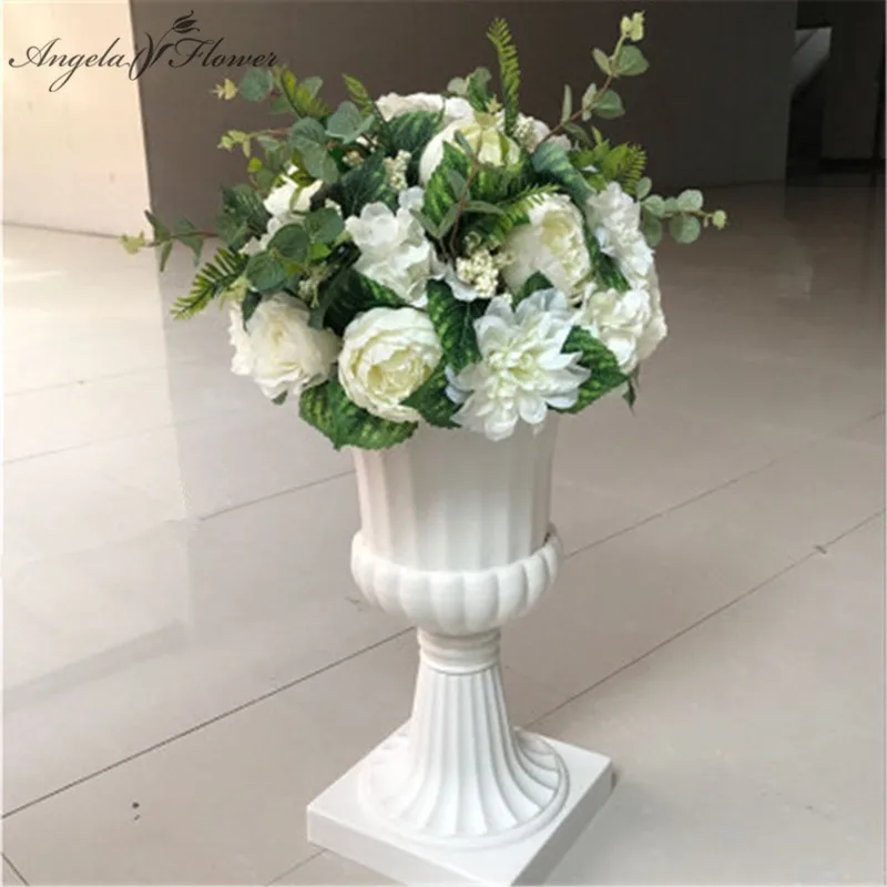 

Artificial flower ball centerpieces silk rose peonies with leaf decor party event wedding backdrop table flower ball bouquet 1pc