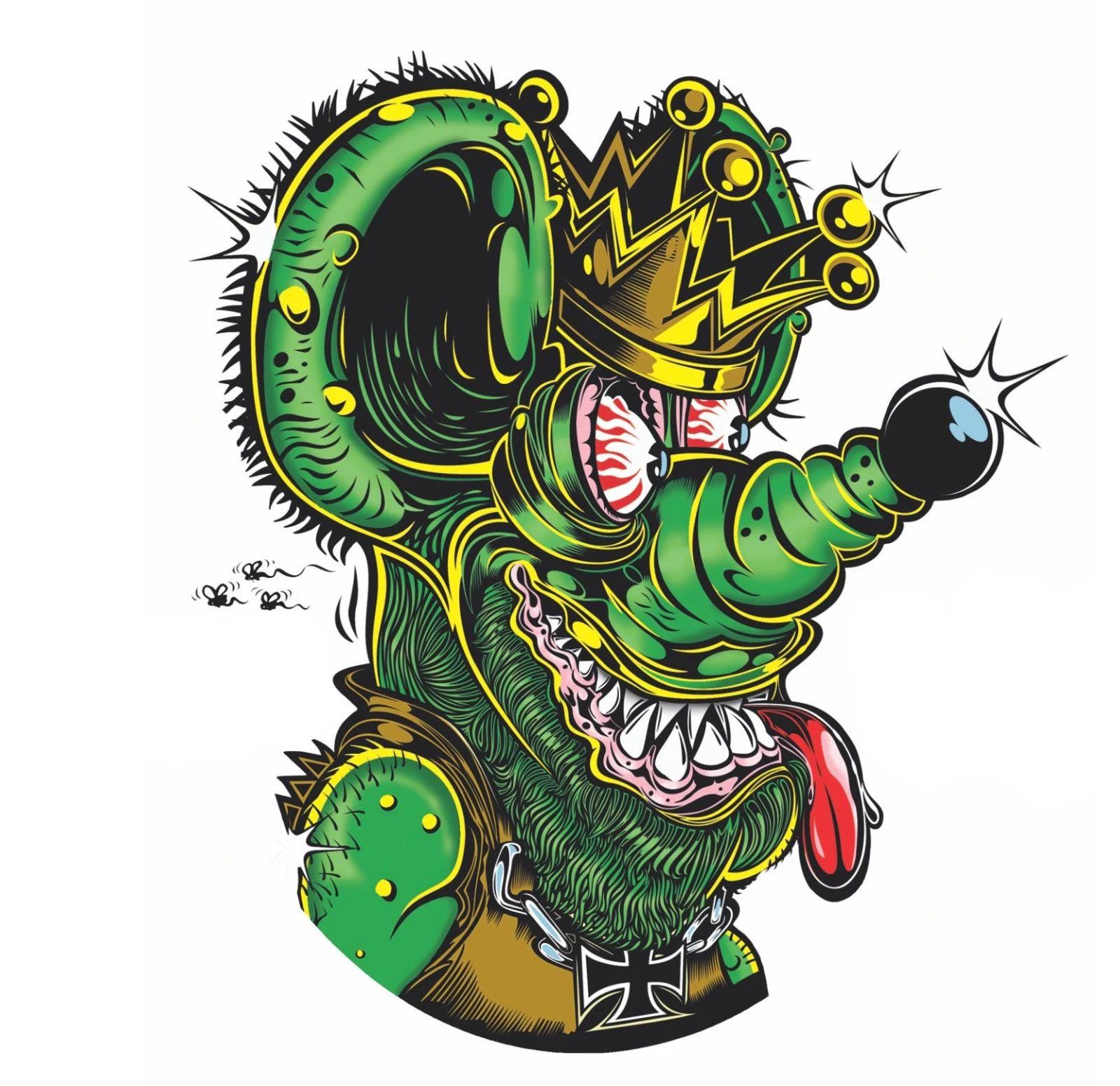 1 шт. Rat Fink наклейка в виде черепа для чемодан скейтборда холодильник переводная