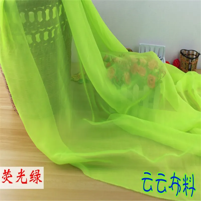 Chiffon Fabric By The Meter for Skirt Dress Clothes The Inner Lining Sewing Chiffon Fabric Green Fabric For Summer Dress