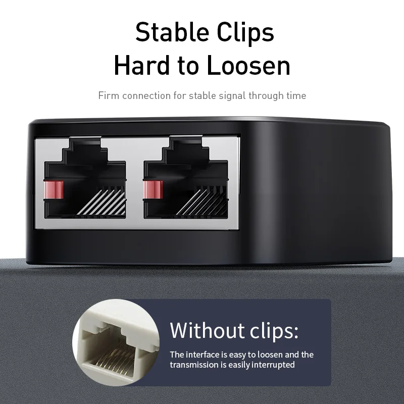 Удлинитель Baseus RJ45 с 2 портами сетевой адаптер удлинитель кабеля Ethernet Lan RJ 45