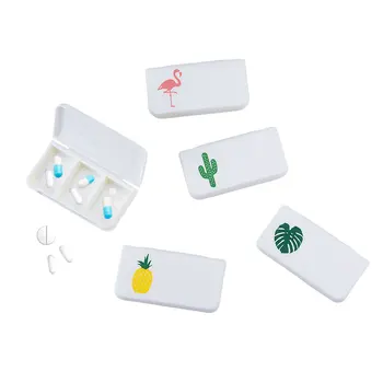 

1PCS Portable 3 Grid Pill Box Storage Box Mini Pill Box Container Dispenser Makeup Jewelry Box