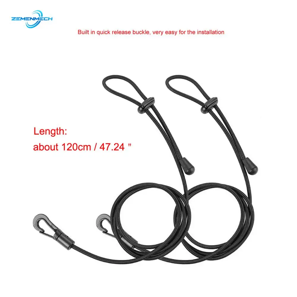 1.2m Canoe Kayak Surfing Boat Paddle Leash Clip Safety Fishing Rod Tether Holder Lanyard Bungee Shock Cord Hook Tie Down Rope
