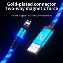 Twitch Magnetic Charging LED Lighting Fast Charger Magnetic USB Type C Cable Magnetic Cable USB Micro for Samsung iPhone Huawei