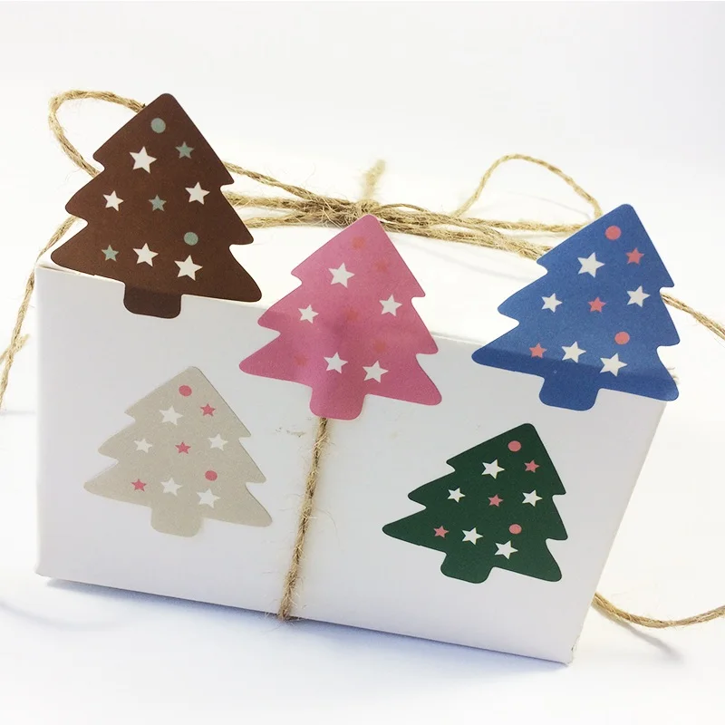 

100Pcs/lot lovey Sticker DIY Stickers Colourful Christmas Tree Decoration Packaging Stickers Scrapbooking