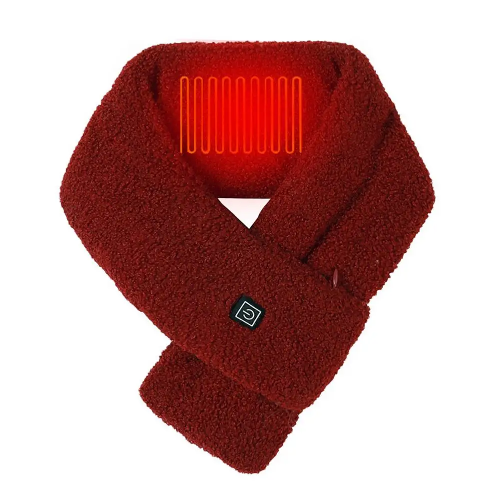 USB Heated Scarves Adjustable Heating Scarf Washable Heat Neck Wrap