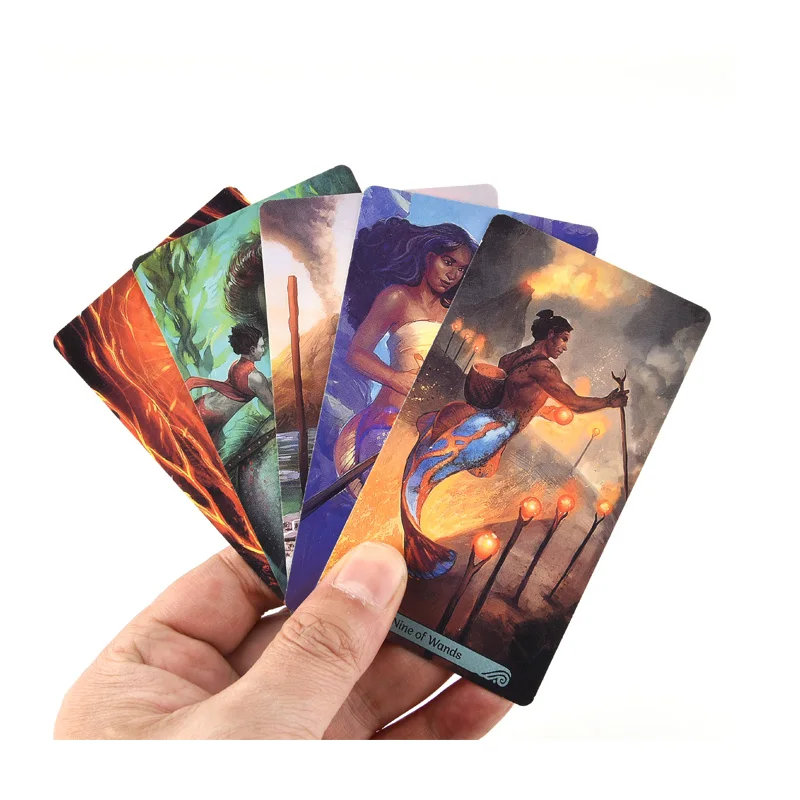 Mermaid Tarot Card Game English Tarot Deck Table Card Board Games Party Playing Tarot Cards Entertainment Family Games