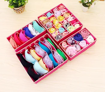 

2019 Newest Underwear Bra Sock Organizer Storage Box Drawer Closet Organizers Boxes For Underwear Scarfs Socks Home Storage