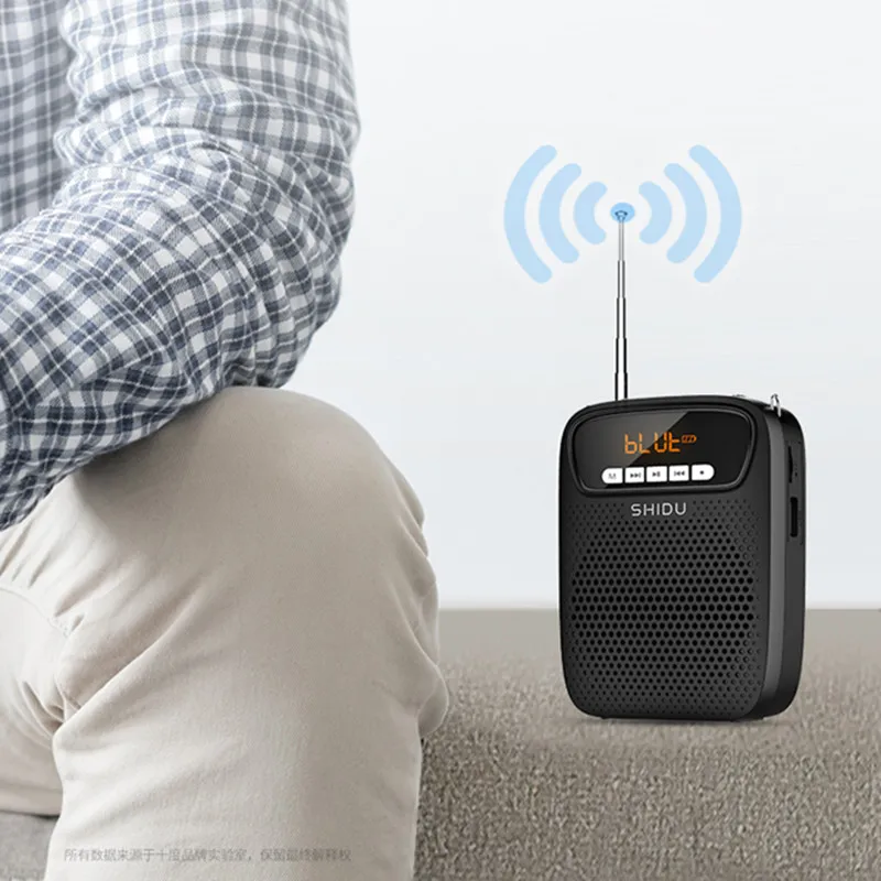 

Old man FM radio MP3 player megaphoner speaker cover 1500 square meters 4.2 BT 6 hours play times portable voice amplifier