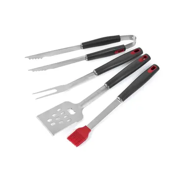 

Stainless Steel Barbecue 4-Piece Set Anti-Skid Heat-Resistant PP Anti-Skid Design Convenient And Hygienic
