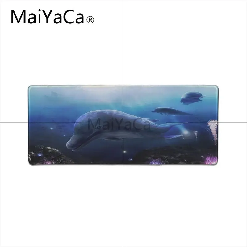  Beautiful Anime dolphin moon Gamer Speed Mice Retail Small Rubber Mousepad Locking Edge Rubber Larg