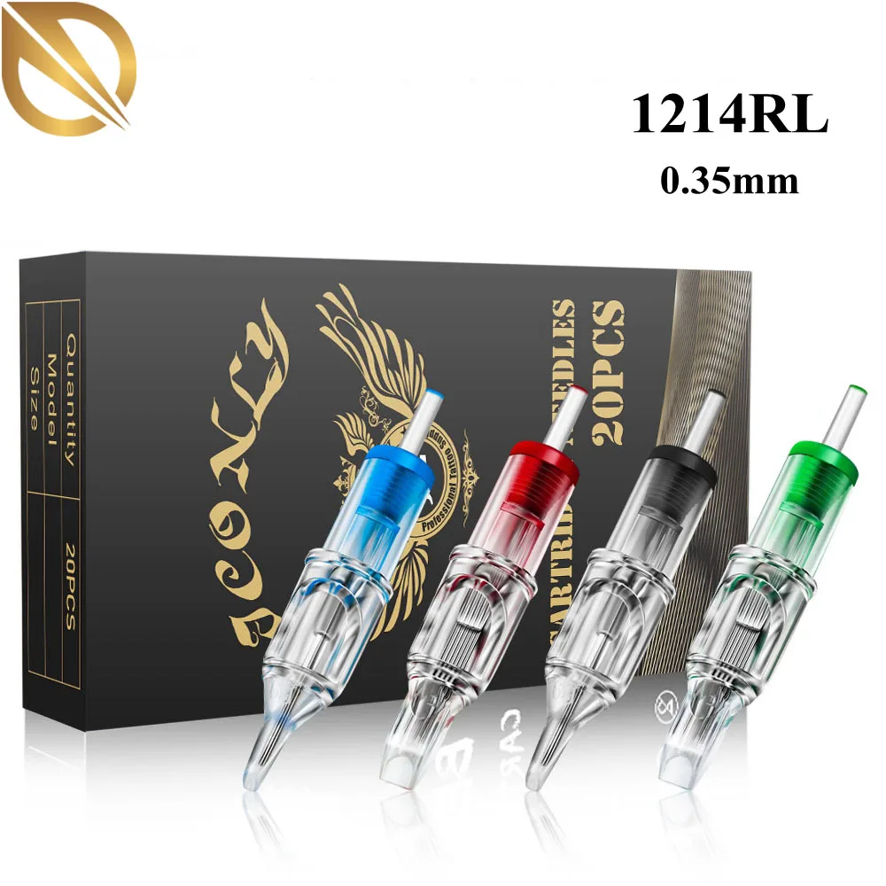 JCONLY Tattoo Cartridges Needles 14RL 20Pcs/Box Disposable Needle 0