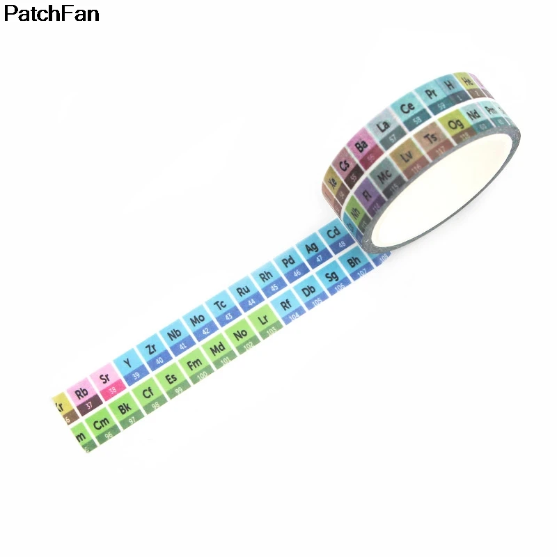 Patchfan, таблица элементов, сделай сам, скрапбукинг, детская клейкая бумага Васи, маскирующая лента, печатный рисунок, наклейка A2446