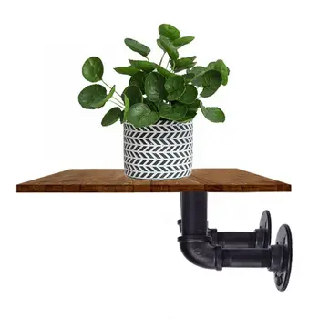 

2pcs Shelf Bracket Shelves Rack Industrial Vintage Iron Pipe Holder
