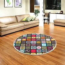 Круглый ковер с 3D принтом, красный комбинированный ковер, ковер для спальни, прикроватный, для ванной комнаты, компьютерный стул, нескользящий коврик, коврик для пола, романтический домашний декор