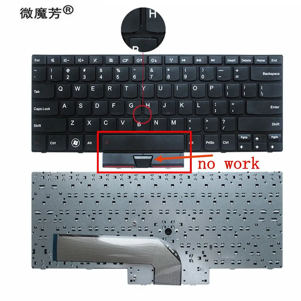 New Keyboard FOR IBM LENOVO Thinkpad Edge 14 edge 15 E40 E50 US laptop keyboard no mouse rod | Компьютеры и офис