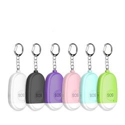 Porte clés d'auto défense Rechargeable, alarme d'urgence sonore 130db, dispositif d'alerte de sécurité SOS pour femmes et enfants 