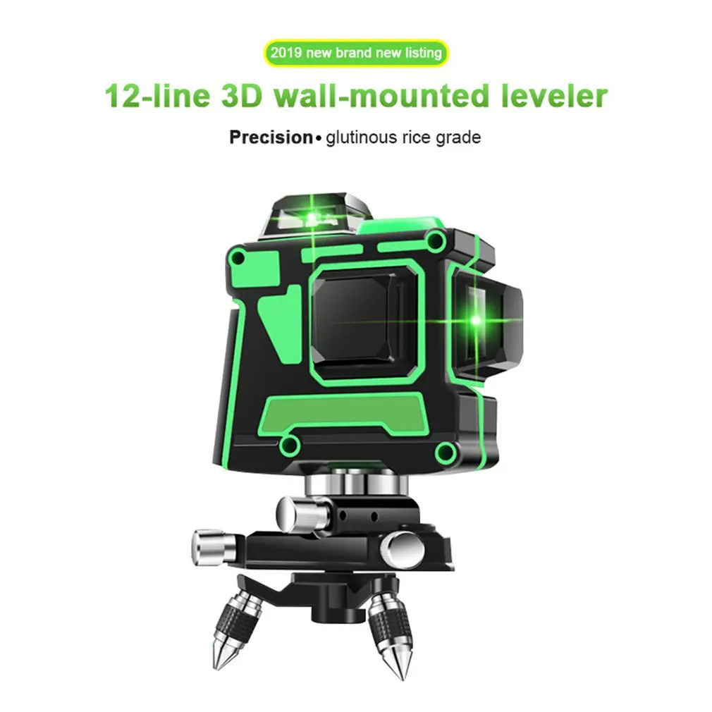 

Laser Level 12 Lines 3D Self-Leveling 360 Horizontal And Vertical Cross Super Powerful Green Laser Beam Line