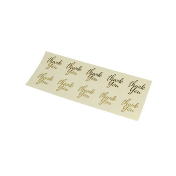

100Pcs/pack Transparent Love Gift Stationery Sticker Bronzing Thank You Label Sticker Scrapbooking