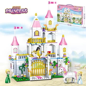 

Friends Series Luxurious Royal Princess Castle Building Block Toy Set With Figures Horse Assembly DIY Play House Gift For Girls