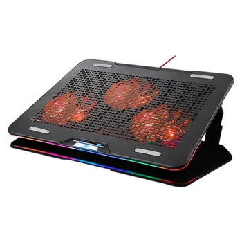 

Radiator, RGB Lamp Notebook Radiator Strong Heat Dissipation, Suitable for 14-17.3 Inch Laptop