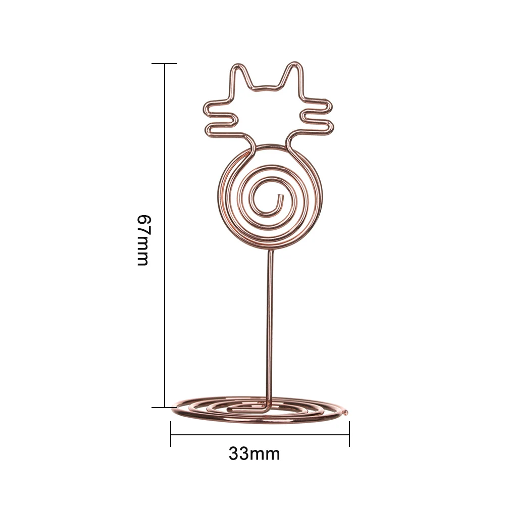 Дизайн в форме головы кота место карты Зажимы Стенд Фото зажимы Свадебная вечеринка таблица номер держатель памятки Пинцет бизнес-держатель для карт
