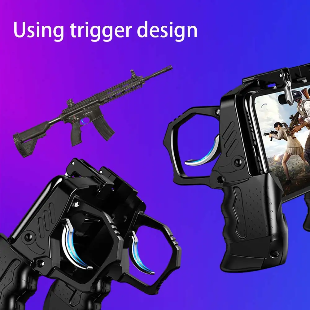 K21 PUGB Helper 4 Finger Linkage Game Handle Fast Shooting Button Controller for PUBG Game For Peac