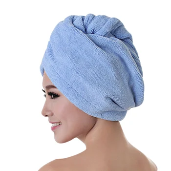 

New Hot Fashion Women Quickly Dry Hair Hat Microfiber Solid Color Girls Ladies Shower Cap Strong Water Absorb Drying Towel SMR88