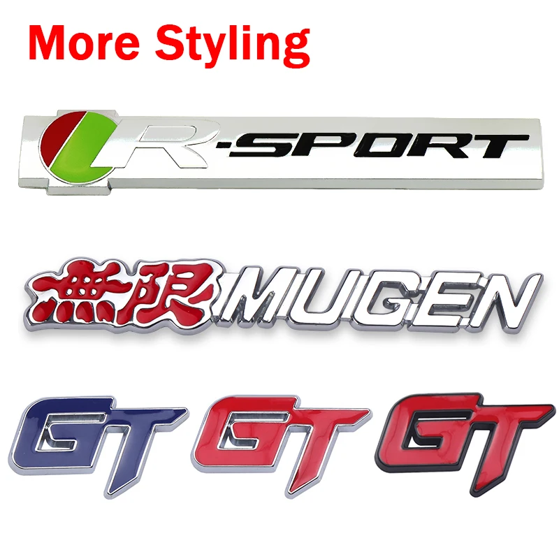 Car Styling 3D Metal Badge Sticker Body Trunk Decor Decal for Subaur STI Honda Mugen Ford ST RS Volkswagen GTI Jaguar Rsport | Автомобили