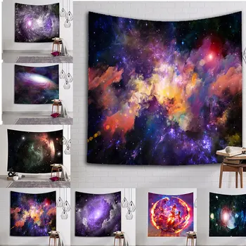 

3D Galaxy Psychedelic Wall Tapestry Planet Space Custom Tapestry Hanging Polyester Boho Decorations