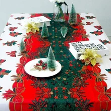 Скатерть на год и Рождество, кухонные украшения для обеденного стола, домашние прямоугольные вечерние скатерти, украшения для рождественской вечеринки