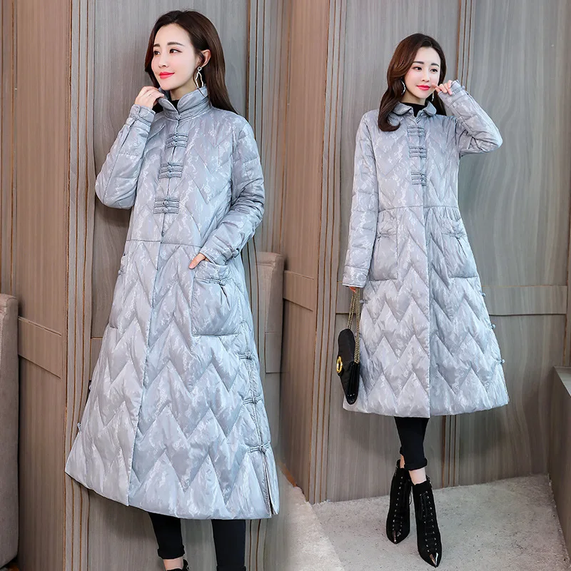 

2019 Winter New Style Small Stand Collar Chinese-style Cotton-padded Clothes Fashion Slim Fit Handmade Frog Ethnic-Style down Ja