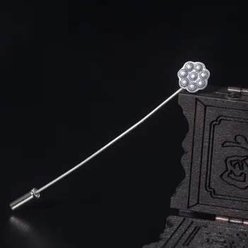 

925 Sterling Silver Brooch Lotus Seedpod Pin Chinese Antique Vintage Brooches For Women Accessories Pins Fine Jewelry Luxury
