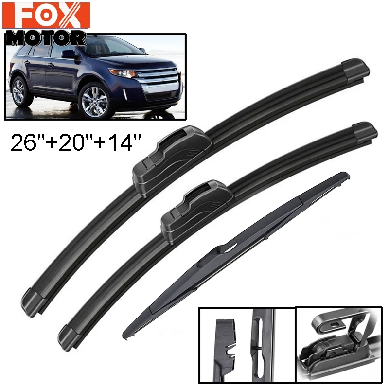 Xukey 3 шт. спереди и сзади щетки стеклоочистителя для Ford Edge MK1 2013 2012 2011 2010 2009 2008 2007 2" 20" 14"