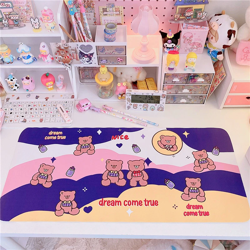 日本かわいいマウスパッド防水デスクトップオイルプルーフ非スリップデスクマットかわいいゲームアクセサリー学生ライティングパッド Null Aliexpress