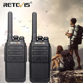 

2 pcs RETEVIS RT28 Walkie Talkie PMR Radio Handsfree PMR446 Micro USB Charging Portable Mini Two Way Radio Station Transceiver