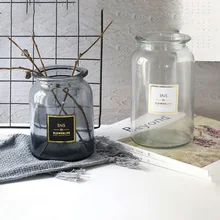 Скандинавские Ins ваза для цветов прозрачные стеклянные вазы декоративные для дома художественные поделки настольные плантаторы держатель стекло Гидропоника Сказочный Сад