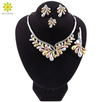 

Woman Accessories Jewelry Set Bridal Gift Fashion African Beads Jewelry Set Wholesale Dubai Gold Jewelry Set Wedding Design