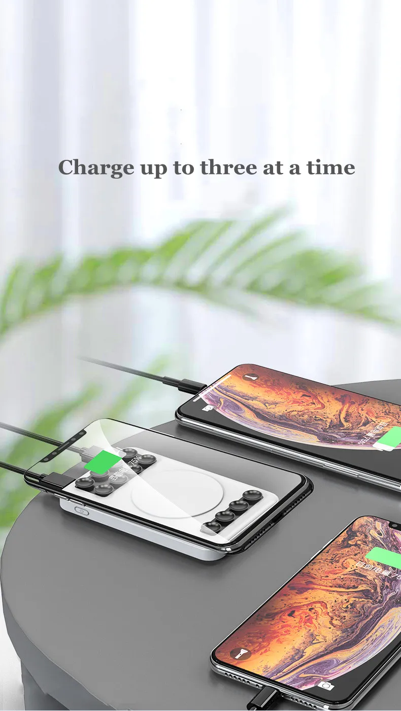 portable wireless charger Adsorption Power Bank Wireless Charging Mini Power Bank For iphone 12 External Battery Pack Portable Charger Auxiliary Battery portable phone charger