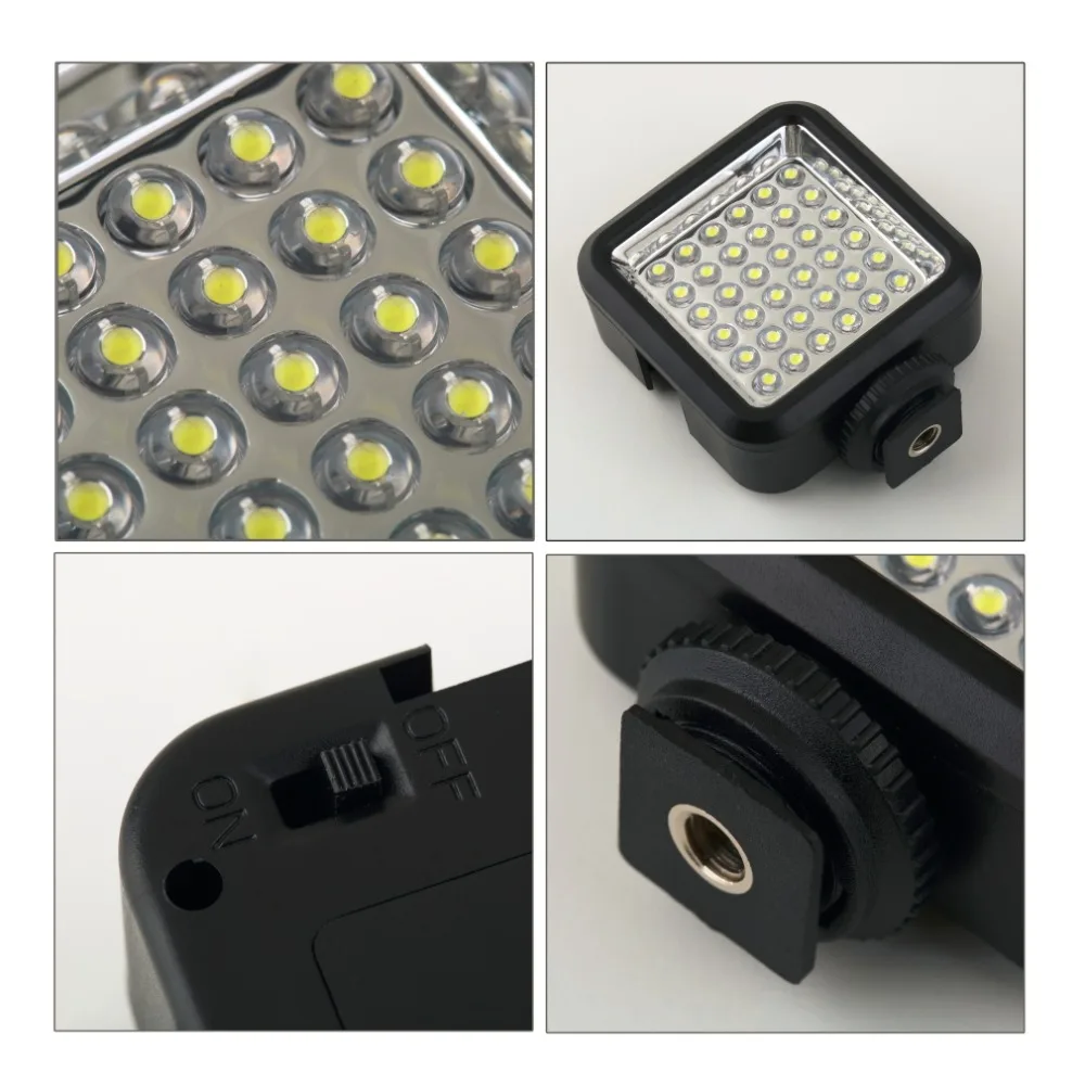 W36 36 LED Video Light Camera Lamp Light Photo For Cannon/For Nikon/For Sony/For Panasonic Camera Or Camcorder