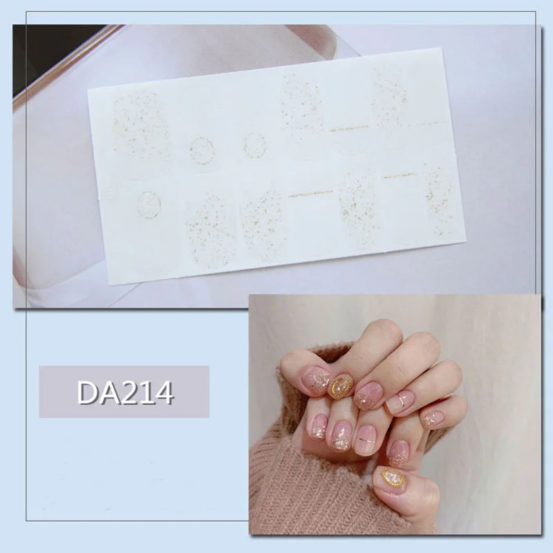 Переводные наклейки для ногтей, переводные наклейки для ногтей, наклейки для ногтей, переводные наклейки для ногтей, маникюр украшения для ногтей - Цвет: DA214