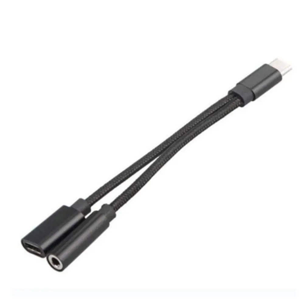 2 в 1 Usb-c type C до 3,5 мм разъем Aux аудио кабель зарядный кабель адаптер для наушников Тип C до 3,5 мм разъем/Тип C аудио кабель
