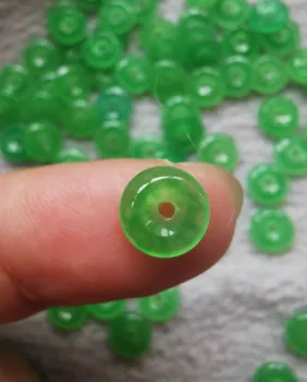 

10pcs green aventurine jade gemstone round circle donut loose beads for earrings-pendant 8mm to 30mm(1.2")