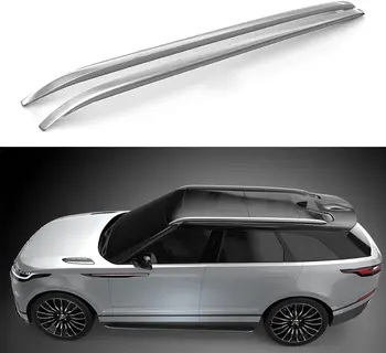 

2Pcs Aluminium Roof Racks Rail Fits for Land Rover- Range Rover Velar 2018 2019 2020 Cargo Carriers Roof Rail Side Bar - Silver