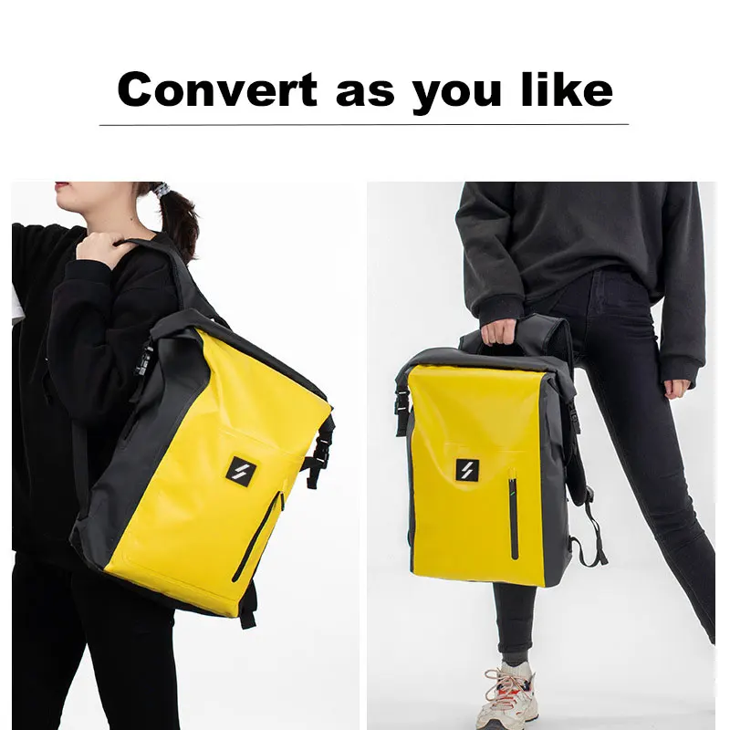 ROCKBROS Waterproof Sport Bag 25L Beach Bag Swimming PVC Travel  Bag Sandproof Roll Top Backpack Men Bicycle Dirtproof Dry Bag