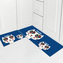 Моющийся входной коврик мультфильм коврик с изображением кошки кухня Печатный ковер наружная ковровая дорожка в коридор входная передняя дверь Нескользящие коврики