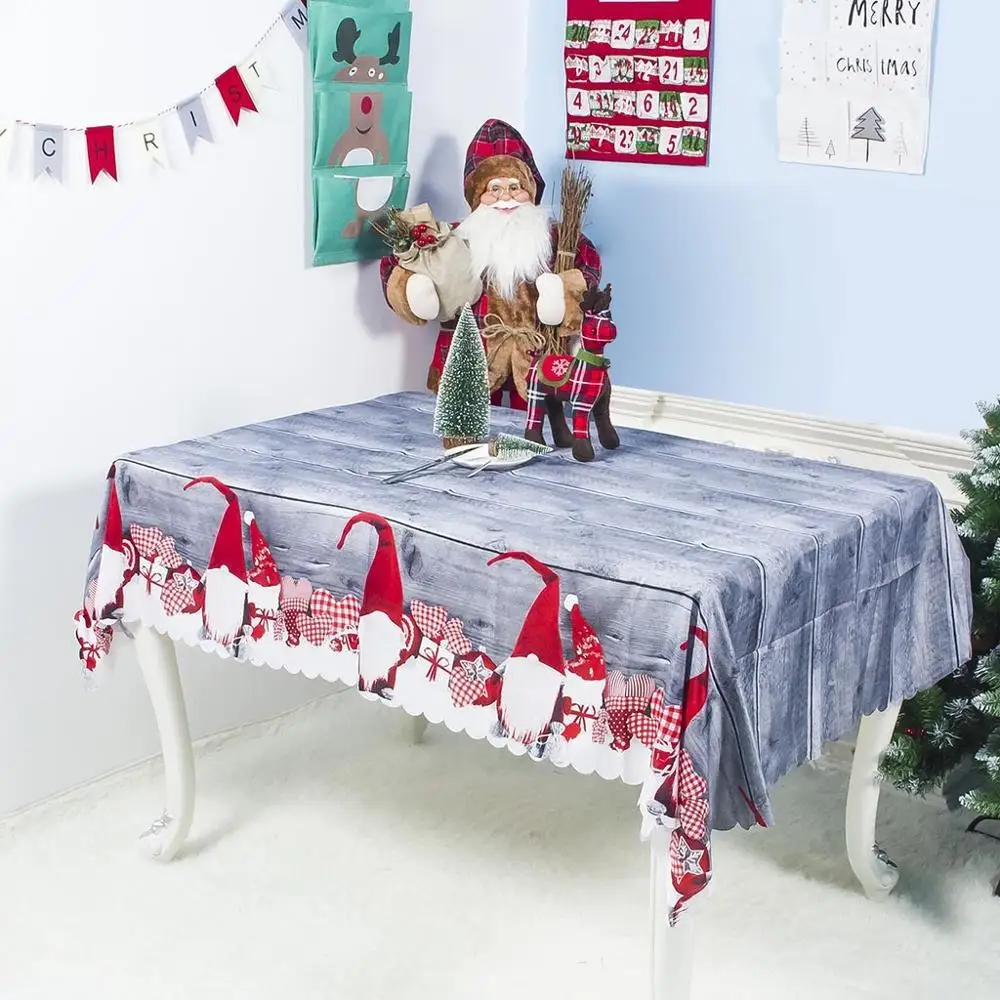 Tablecloth Рождественская настольная Водонепроницаемая скатерть Рождественский подарок мультяшная полиэфирная скатерть моющаяся 150*180 см Рождественская скатерть@ 25 - Цвет: Tablecloth