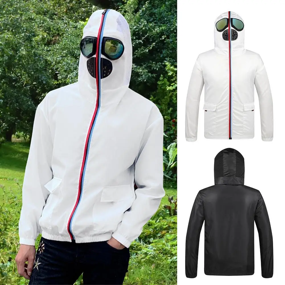 2023 Men/Women Jacket Hooded Glasses Sun Protection Clothing Ultra-man Jacket Alien Thin Windbreaker Fashion Couple Jacket